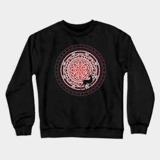 Blood Moon - Mandala Design Crewneck Sweatshirt